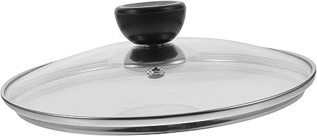 Couvercle de Casserole en Verre Bord en Acier Inoxydable | Orifice D’aération, Protection de Sécurité, Usage pour Restaurants et Cantines