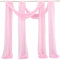Hochzeitsbogen Vorhang, 2 Stück Drapierstoff Tüllstoff Tüll Foto Hintergrund Hochzeit Vorhang Deko Querbehang Traubogen Vorhang Hochzeitsdekoration Brautparty,Urlaub Party -75*300cm,Rosa #2