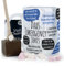 Hairyworm Funny Dad Mug - Emergency Dad Jokes Mug and Belgian Milk Chocolate/Hot Chocolate Stirrer Marshmallow Gift Set, 11oz, White, Yellow, Blue, Black, Pink, Father's Day