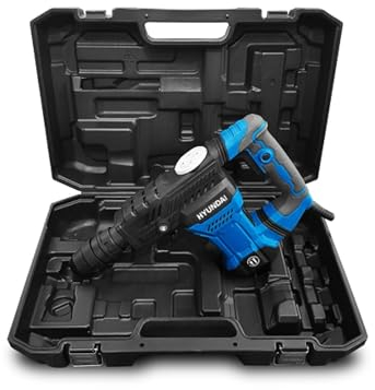 HYUNDAI Marteau Piqueur 1300 W Force de Frappe 18 J Mandrin SDS Max Système Anti-Vibration Poignée Soft Grip Accessoires Inclus – HMP1318