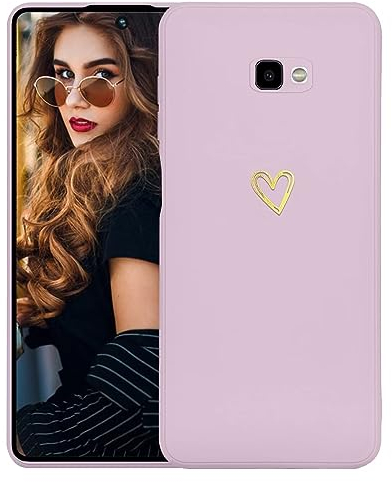 Kaywzo Hülle für Samsung Galaxy J4+/J4 Plus,Weich TPU Silikon Handyhülle mit Herzmuster,Minimalismus Design,Ultradünn Mädchen Stoßfest Kratzfeste Schutzhülle Case Cover,Lila