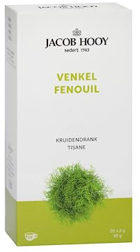 Jacob Hooy® | Tisana al Finocchio | Infuso Digestivo Finocchio Senza Caffeina | Tisana alle Erbe per Infuso - 20 Filtri (40 Gr) | Tisana Digestiva