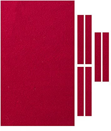 Billardtuch, professioneller Billardtisch, Filz, passend für Standard-Tisch, Snooker, Indoor-Sportspiele, Tischdecke mit Kissen-Streifen, Rot, Größe: 2,8 + 1 m