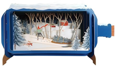 Message In A Bottle Christmas Tree Delivery Pop Up Christmas Card By Alljoy Cards XMIB072