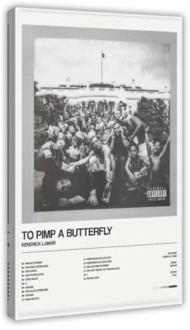 Poster auf Leinwand, Motiv For To Pimp A Butterfly, 50 x 75 cm
