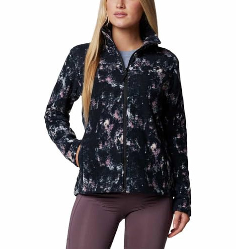 Columbia Damen Fast Trek Bedruckte Jacke Fleecejacke mit durchgehendem Reißverschluss, Schneewehe Timberwild, XS