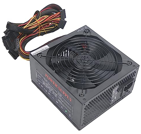 Tosuny 700-W-Netzteil - ATX-Netzteil Computer-Netzteil, Nennzubehör für 700-W-Desktop-Stummschaltlüfter ATX-24-PIN-14-CM-PC-Netzteil (EU-Stecker)