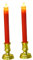OSALADI 1 Paar Elektrische Stange Kerze Lampe Schaukel Simulation Kerze Licht Goldene Basis Rot Stange Muster