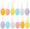 24 Stück Ostereier Zum Aufhängen, Gesprenkelte Plastikeie, Mini Ostereier, Deko-Ostereier Zum AufhäNgen, Für Ostereier Deko, Baumschmuck, Dekorative Eier Zum Basteln, 6 Farben