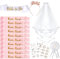 EUZLABBY Junggesellenabschied Frauen,17pcs JGA Schärpe Accessoires Frauen, (1 Bride to be schärpe + 10 Team Bride schärpe + 3 Bride Tattoos + 1 Schleier + 1 Braut Tiara+Abzeichen) Deko Schärpe Set.