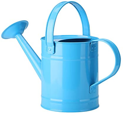YLSZHY Annaffiatoio in Ferro da 1,5 L, Annaffiatoio in Metallo di Grande capacità con Ampia Apertura e Maniglia per Forniture da Giardinaggio per Piante da Fiore da Giardino All'aperto(Blu)