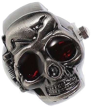 WRITWAA Geisterkopf-Ringuhr Digitaluhren für Herren Schmuck Uhr Digitaluhr für Frauen Anhänger Herrenuhr fingeruhr muttertag Retro-Schmuckuhr drehende dekorative Uhr Zinklegierung