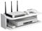 Guoyoocc Floating Tv Shelf Set-top Box Shelf,Sky Box Shelves,Unit Storage Rack,Cable Box,2 Tier Wall Mounted Media Console For Cable Boxes/Routers/Remotes/DVD Players/Game Consoles,White