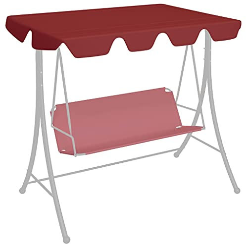 Home & Garden item-Replacement Canopy for Garden Swing Wine Red 188/168x145/110 cm