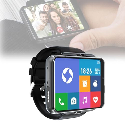 BDJSN Smartwatch 4G, smartwatch GPS Touch Screen IPS da 2,88 Pollici, 500 W + 13 Milioni di Pixel, Orologi Telefono 4G + 64G, Android 9.0, quadrante Rimovibile, Face ID, cardiofrequenzimetro