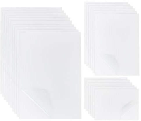 BENECREAT 65 Fogli di Laminazione PET, Pellicola Autoadesiva Lucida per Laminazione a Freddo, Formato A4/A5/A6, Adesivo Laminato Impermeabile per Documenti, Poster, Pittura e Fotografie
