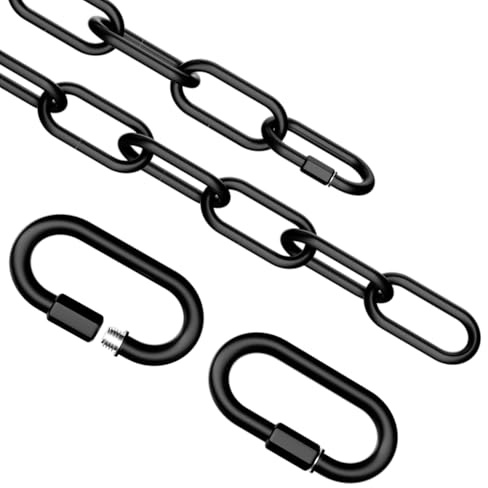 Industrielle schwarze Leuchtkette, Pflanzenkette, mit abnehmbarem Glied, maximale Traglast: 27,2 kg