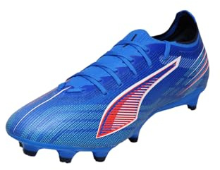 Puma Ultra 6 Match FG/AG - Tenis de fútbol Unisex, Ultra Blue Puma White Glowing Red, 48.5 EU