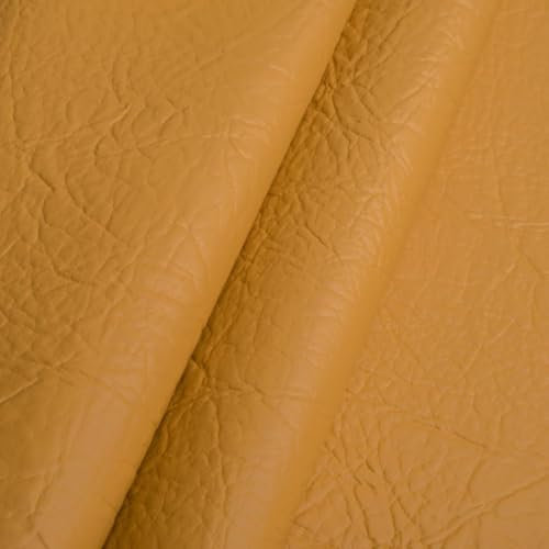 Fabreco - KUNSTLEDER Meterware MAMMUT (1 M x 140 cm) – Lederimitat in Lederoptik - Polsterstoff & Bezugsstoff Meterware für Möbelstoffe - Stoffe für Stühle Beziehen (Sand)