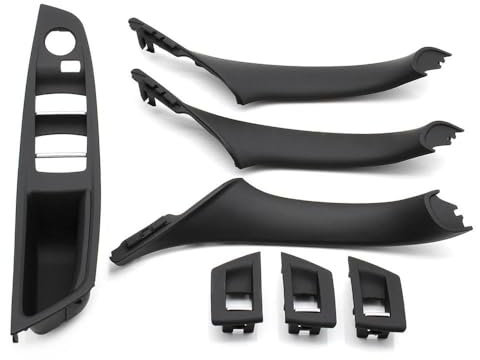 RESPUNEKBAH Für B&MW F10 F11 F18 520 523 525 528 51417225865 LHD Auto Innere Passagier Tür Panel Griff Pull Trim Abdeckung Innentürgriffe(LHD Black 7pcs)