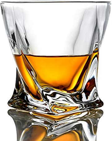 TCNGKIJIUK Verre à Whisky en Cristal Verre à Boire en Cristal Verres à Cognac à Fond Plat Gobelet Transparent sans Plomb Accessoires de Vin pour Whisky Scotch Cocktail Bourbon Rhum