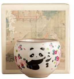 Ru Kiln Coquetier en forme de dragon panda chinois Huajian 100 ml