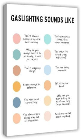NEOHI Gaslighting Sounds Like, Couples Counselling Therapy Office Canvas Art Wall Decor Posters Home Bar Restaurant Garage Cafe Logo Gift 20x30inch(50x75cm)