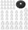 Ptwola 45PCS Wall Plate Hanger Display Holder Invisible Vertical Plate Holder Picture Adhesive Hooks Hanging Sticky Hanger for Home Kitchen Decorative Plastic Plates Photo Frame Wall Art(45)