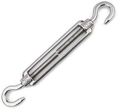 Spannschloss-Drahtspanner, 1 STÜCK M14 M16 M18 M20 M22 M24 Haken und Haken/C bis C Edelstahl 304 Spannschlosshaken und Haken Drahtseilspannung Hochleistungs(M16)