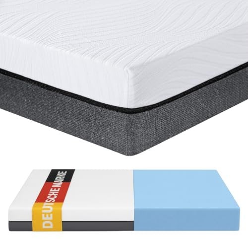 Arensberger SARA Schaumstoff Matratze 160x200 cm – 16 cm NANOCELL® Gel-Schaum – H3 Härtegrad – Atmungsaktiv – Abnehmbarer Bezug 240g/m² – Waschbar bis 60°C – Rollmatratze Komfortmatratze