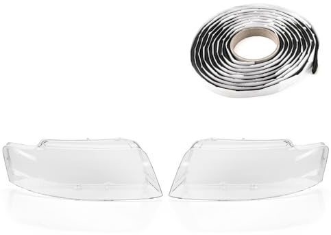 LST Scheinwerferglas (2er Set) Streuscheibe Hauptscheinwerfer Linsenscheibe Frontlicht Abdeckung Glas links + rechts transparent kompatibel mit Audi A4 B6 Limousine Avant 8E2 8E5 2000-2005