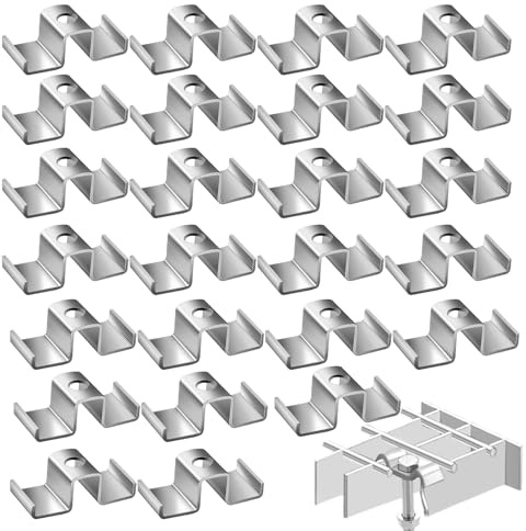 Fixations pour caillebotis en acier - Kit de 25 colliers de serrage pour passerelle industrielle, marche d'escalier, fixation pour caniveau d'égout extérieur | Matériel de fixation pour caillebotis ro