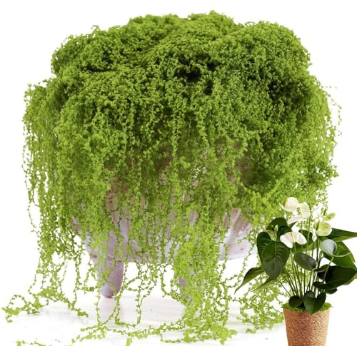 Künstliches Moos Für Zimmerpflanzen,300g Realistisches Kunstgrün,Dekoratives Grünmoos | Für Weihnachten Hochzeit Fest Outdoor Herbst Winter Aquarium Zuhause Wand Vase Terrarium Pflanzgefäß Sukkulenten