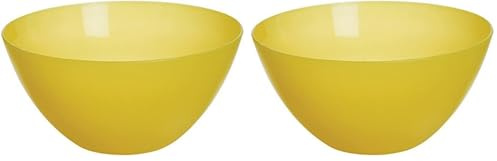 Excelsa Rainbow Bol à Salade 24,0 cm, Jaune (Lot de 2)