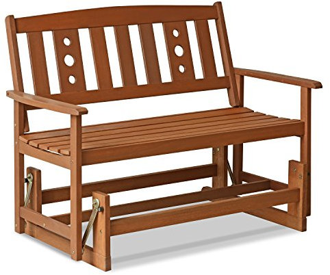 Furinno Tioman Outdoor Sitzbank, Holz, natur, 70 x 111.76 x 91.49 cm