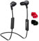 KLIM Pulse Bluetooth 4.1 In-Ear Headphones - New 2024 - Cuffie senza fili - Cancellazione del rumore - Perfette per lo sport, la musica, le chiamate, il gioco, ecc. Magnetico + Nero
