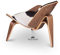 NEUERRAUM Kuhfell Wallnuss Sessel, Kuhfell Stuhl, Kuhfell Lounge Chair, Walnuss Kuhfell Sessel. Bestellbar Kuhfell Braun- o. Schwarz-Weiß