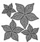 Luo-401XX Stanzschablonen, Weihnachtsstern-Blumenform, Metallschablonen, Prägeschablone für Karten, Scrapbooking, Bastelarbeiten, Papierdekoration, Silber