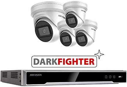 8MP 4K UHD CCTV SYSTEM POE 8CH CHANNEL NVR 4X DARKFIGHTER DOME CAMERA KIT (2TB HDD Pre Installed)