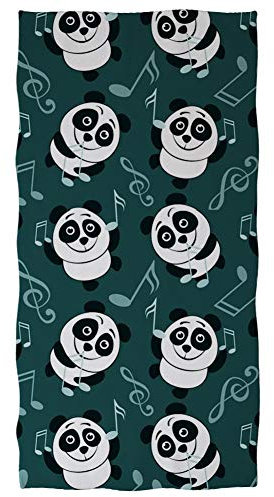 Showudesigns Badetuch mit Panda-Motiv aus weicher Baumwolle, saugfähig, Mehrzweck-Badetuch für Bad, Schwimmen, Fitness, Sport, Yoga