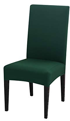 WINS Stuhlhussen stuhlbezug Stretch stuhlüberwurf stuhlhussen für Hochzeit stuhlbezug sitzfläche stuhlbezüge Stuhlhussen 4er/ 6er Set Dunkelgrün