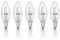 WITSUN 42W Halogen Candles Light Bulbs, 5 Pack Halogen Candle Bulb, 550 Lumen, Mains 230V, 2800K Warm White, Dimmable Energy Saving Halogen Bulbs