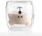 LINCMAN Cute Mugs Glass Double Wall Insulated Glasses Espresso Cup Tea Cup Milk Cup Bear Mugs Office Cup Birthday Gifts Drinking cup