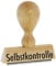 Lehrer-Stempel – Selbstkontrolle - von Kaufhaus 2010 aus Holz & Gummi, zum Bestempeln von Schriftstücken aller Art. 4 cm lang