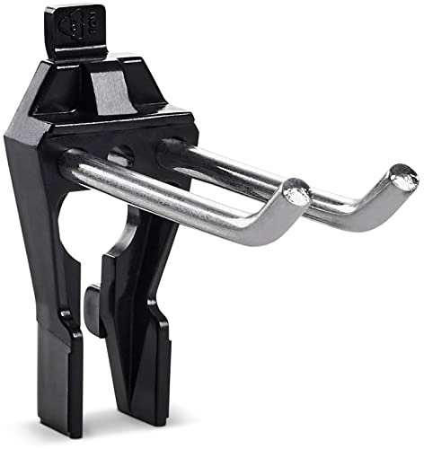 raaco Gancio Doppio Clip 2-60 per Pannello Porta Attrezzi da Parete, 60 mm, Ideale per Martelli, Cacciaviti, Pinze e Chiavi, Robusti Ganci Pannello Portautensili in Acciaio e Poliammide, Set di 3