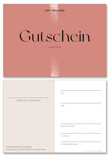 Frank Paperman® 5 Gutscheine zum Selbst Ausfüllen Bonuskarten für Kunden Salon Beauty Kosmetik Nagelstudio Friseur Kundenkarten Treuekarten Stempelkarten Rosa Design