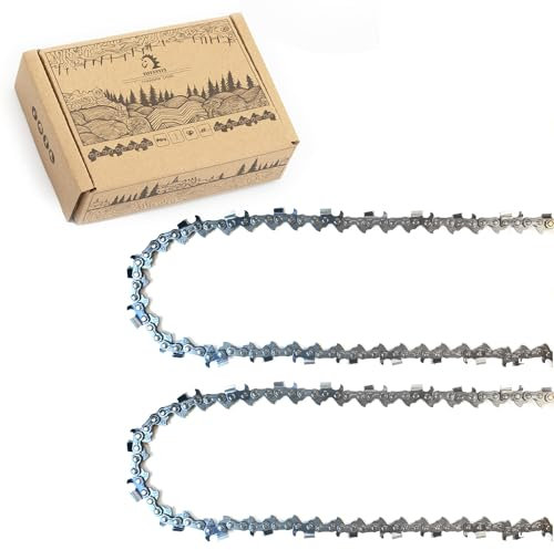 24 inch Chainsaw Chain .050 gauge 3/8 pitch 84 drive links, Compatible with Husqvarna 460, 460 Rancher, Stihl MS 260, Echo CS-590, Poulan, Makita and More 2 Pack