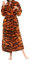 Alexander Del Rossa Damen-Bademantel, lang, Plüsch, Bademäntel für Damen, Übergröße, Bengalischer Tiger, Größe S (A0117A13SM)