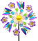 Yourongmao Solar Wind Spinners Outdoors for Yard and Garden - 40 Inch Metal Wind Sculpture, Outdoor Kinetic Windmill with Multi-Color Led Lights for Patio, Lawn & Garden Decoration (Butterfly)