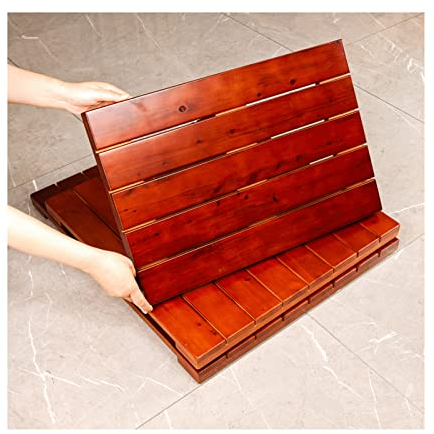 Badematten aus Bambusholz,rutschfeste Duschmatte aus Holz,Bambus-Badematte für Badezimmer,Außendusche,Sauna,Spa,Holzteppich für Duschwanne,Spa und Saunaböden,anpassbar,50 x 70 cm